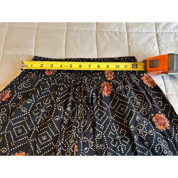 Boho Floral Print Wide Leg Bell Bottom Pants XL Festival Hippie Indie Gypsy Retr - Picture 3 of 12